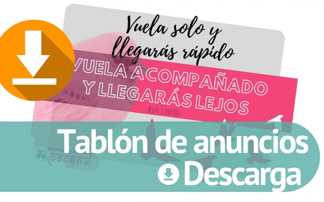 Tablón de anuncios para clase